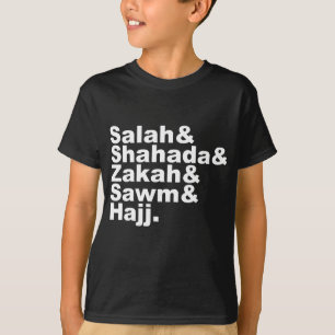 De vijf pijlers van de islam   Muslim Prayer Faith T-shirt