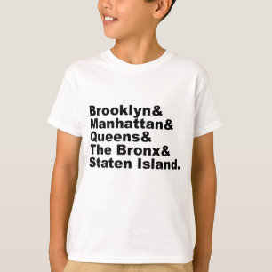 De vijf stadsdelen van New York City T-shirt