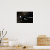 De vijf THEMIS-ruimtevaartuigen in een baan om de Poster (Keuken)