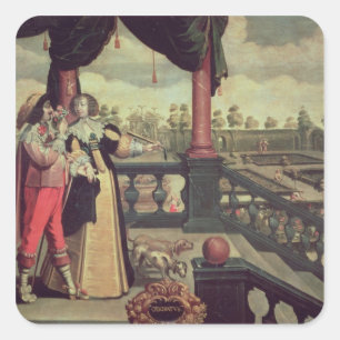 De vijf zintuigen - Geur Vierkante Sticker