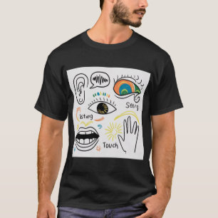 De vijf zintuigen t-shirt