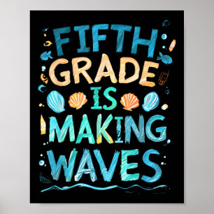De vijfde klas maakt golven terug naar school Kind Poster