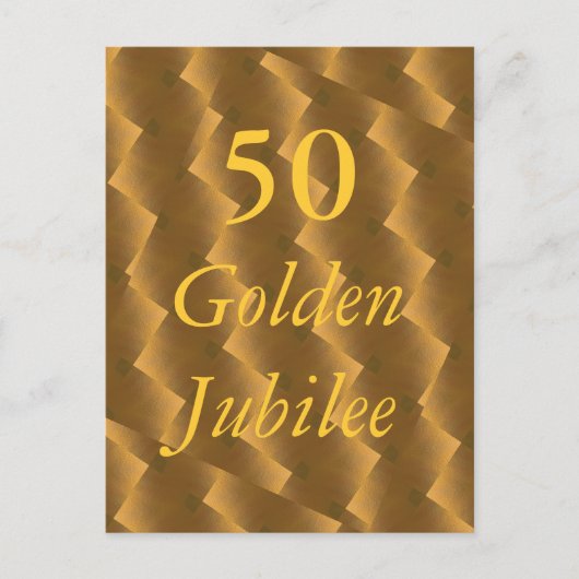 De vijftigste verjaardag is goud. briefkaart (Voorkant)
