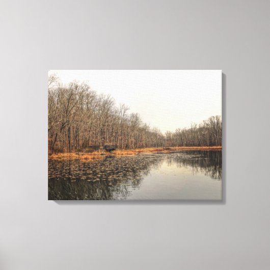 De vijver canvas afdruk (Voorkant)