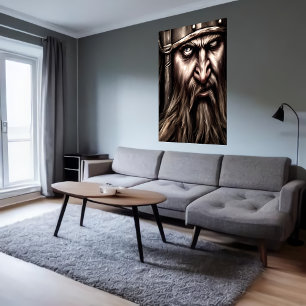 De Viking kan zien wat je gedaan hebt AI Art. Poster