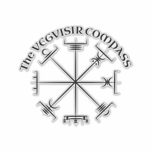 De Viking Vegvisor Compass Sticker (Voorkant)