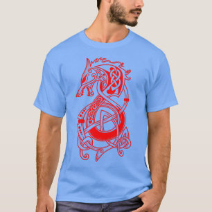 De Viking Wolf Fenrir Red T-shirt