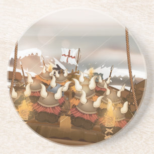 De Vikingen Zandsteen Onderzetter