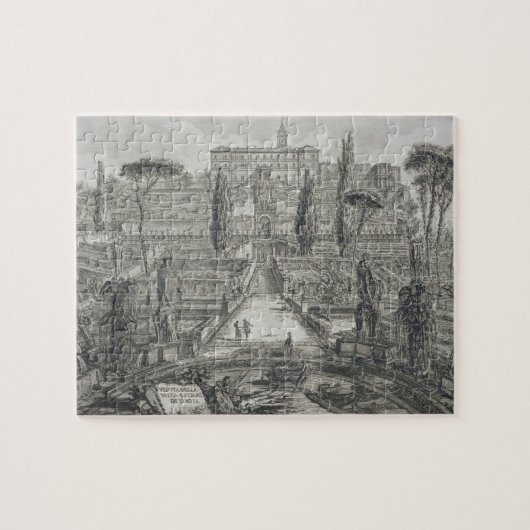 De Villa d'Este in Tivoli (graving) Legpuzzel (Horizontaal)