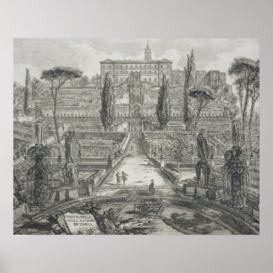 De Villa d'Este in Tivoli (graving) Poster