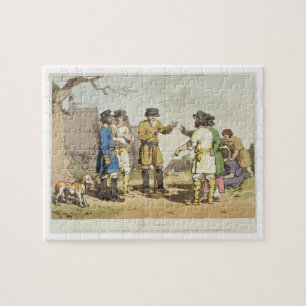 De Village Council, met de titel van de kunstenaar Legpuzzel
