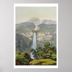 De Vinagre Waterfall, nabij de Puraci Volcano Poster