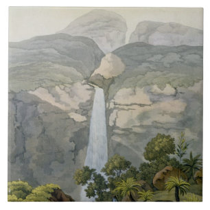 De Vinagre Waterfall, nabij de Puraci Volcano Tegeltje