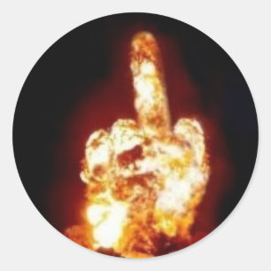 De vinger ronde sticker