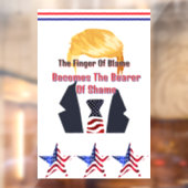 De vinger van de schuld Trump Window Cling Raamsticker (Vel 2)