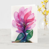 De Vingers Notecard van de bloem Kaart (Gele Bloem)