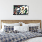 De vingers spellen L O V E Stretched Canvas (Insitu (Slaapkamer))