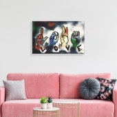 De vingers spellen L O V E Stretched Canvas (Insitu (Woonkamer))