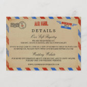 De Vintage Airmail Trouwcollectie Informatiekaartje (Achterkant)