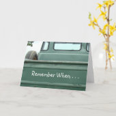 de vintage Bestelwagen Truck2 #1- past aan Kaart (Gele Bloem)