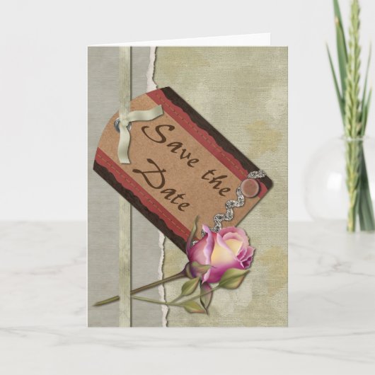 De vintage bewaart de Datum Aankondiging (Voorkant)