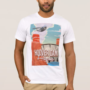 De Vintage cartoon van Nevada Arizona van de Dam T-shirt