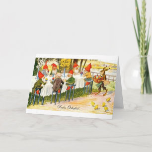 De vintage Duitse DwergKaart van Pasen Feestdagen Kaart