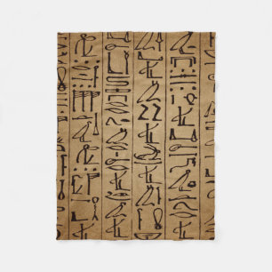 De vintage Egyptische Druk van het Document van Fleece Deken