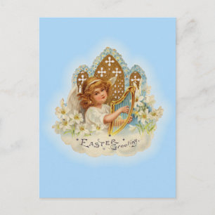 De vintage Engel van de Groeten van Pasen Feestdagenkaart