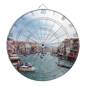 De vintage Foto van het Kanaal van Italië Veneti Dartbord