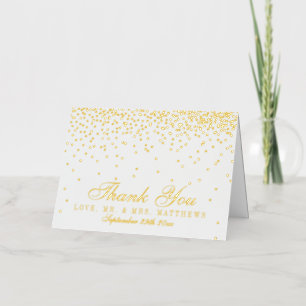 De Vintage Glam Gouden Confetti Bruiloftcollectie Folie Wenskaart