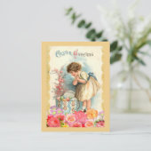 De vintage Groet van Pasen Feestdagenkaart (Staand voorkant)