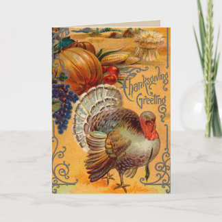 De vintage Groeten van de Thanksgiving Feestdagen Kaart