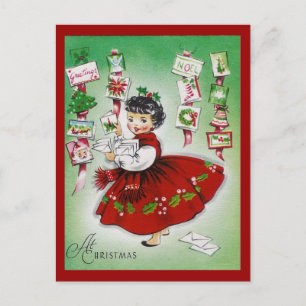 De vintage Groeten van Kerstmis Feestdagenkaart
