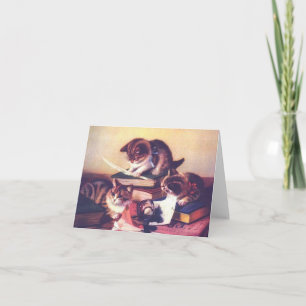 De vintage Kaart van de Nota van de Auteur van de