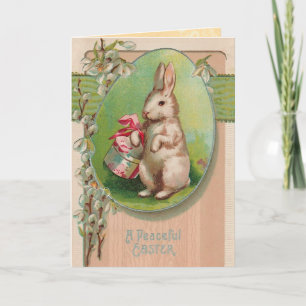 De vintage Kaart van de Paashaas