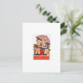 de vintage kaart van de Valentijnsdag (Staand voorkant)