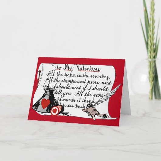 DE VINTAGE KAART VAN DE VALENTIJNSDAG (Voorkant)