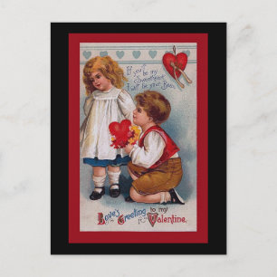 De vintage Kaart van de Valentijnsdag