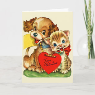 De vintage Kaart van de Valentijnsdag van het