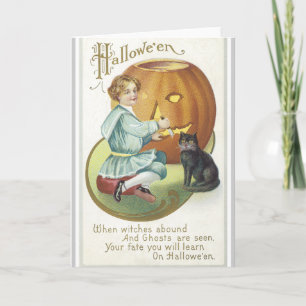 De vintage Kaart van Halloween