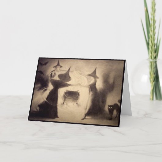 De vintage Kaart van Halloween (Voorkant)
