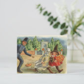 De vintage Kaart van Halloween - Politieagent & (Staand voorkant)