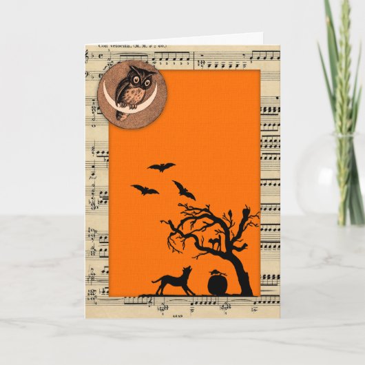 De vintage Kaart van Themed Halloween (Voorkant)