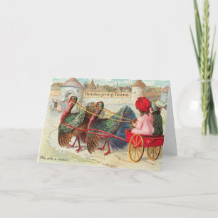 De vintage Kaart van Towne van de Thanksgiving