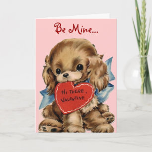 De vintage Kaart van Valentijn van het Puppy