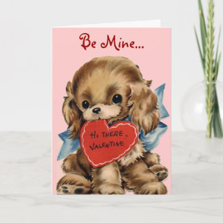 De vintage Kaart van Valentijn van het Puppy