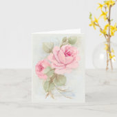 De vintage Kaarten van de Nota van Rozen (Gele Bloem)