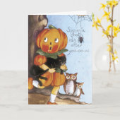 De vintage kaarten van Halloween (Gele Bloem)