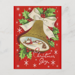 De vintage Klokken van Kerstmis Feestdagenkaart
